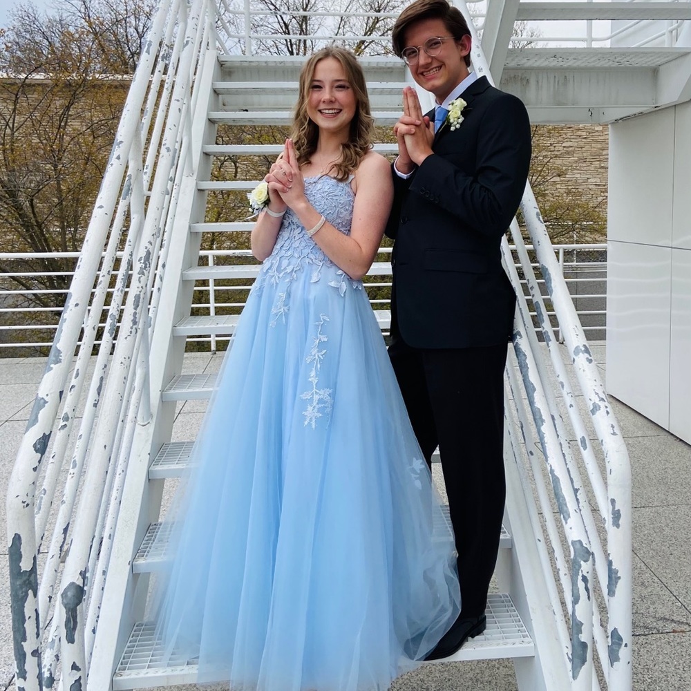 Light blue prom dress